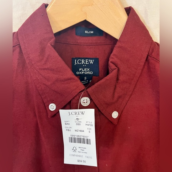 Jcrew mens slim fit flex Oxford shirt. Size small - Picture 3 of 3